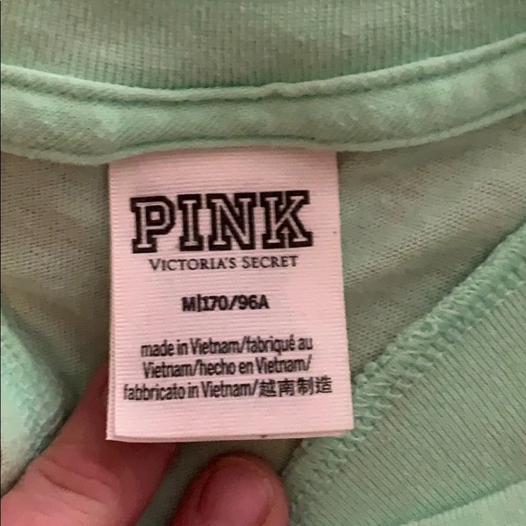 Lime Green Pink Varsity Shirt with split down back - Picture 3 of 4